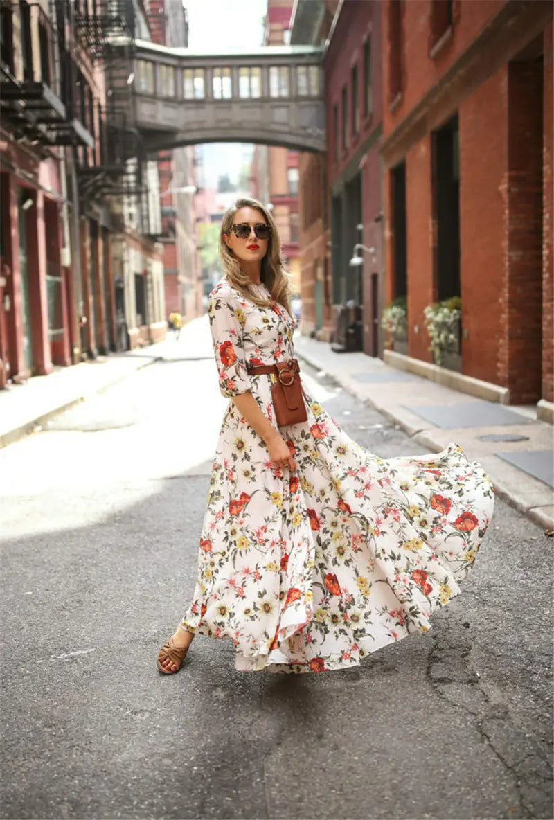 Chic Floral Maxi Dress