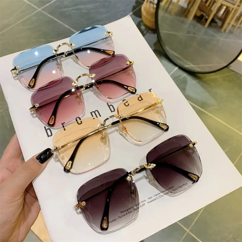 Vintage Clip Frameless Sunglasses