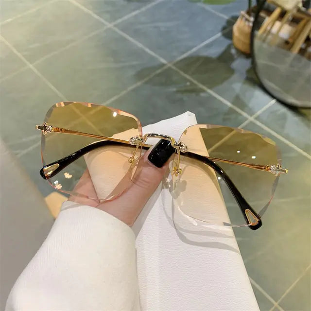 Vintage Clip Frameless Sunglasses