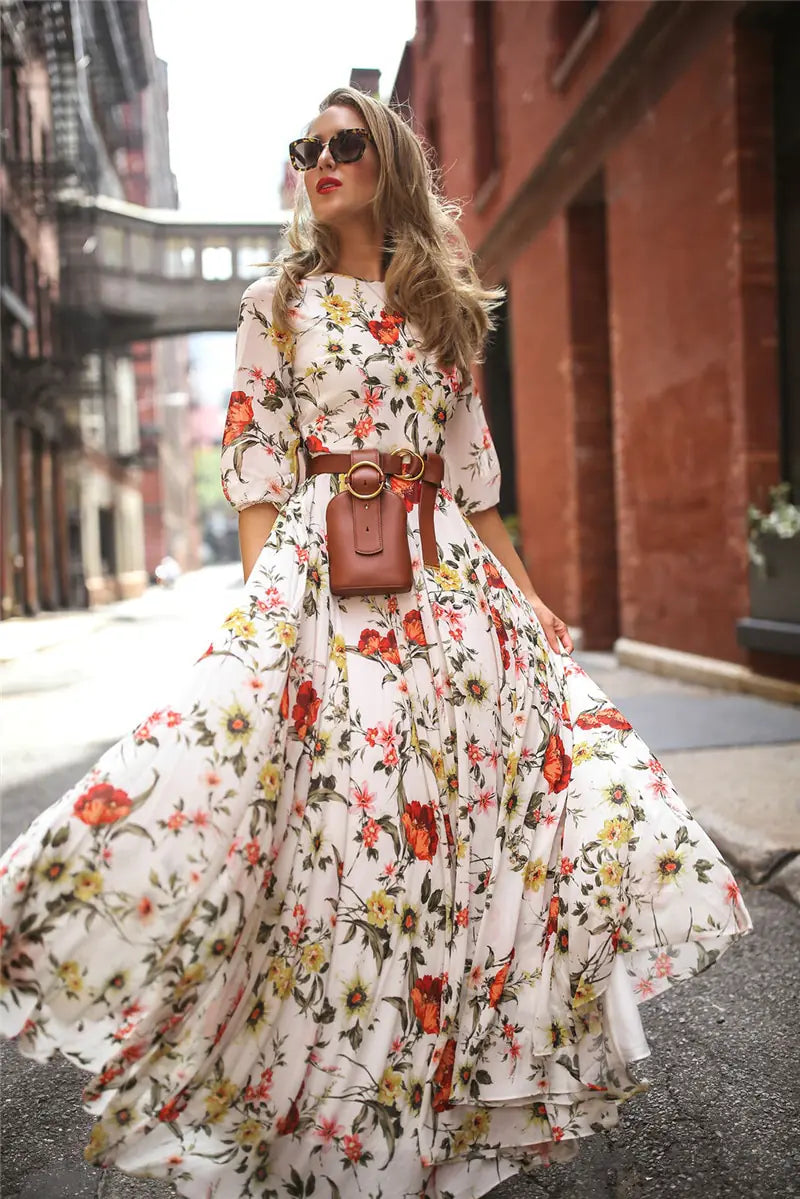 Chic Floral Maxi Dress